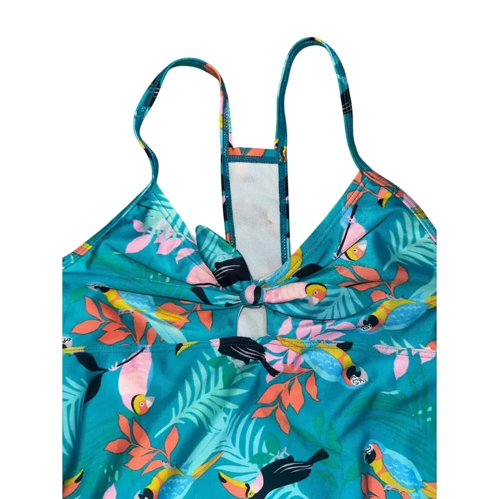 Speedo Girls XL One Piece Tropical Swim Bathing Suit